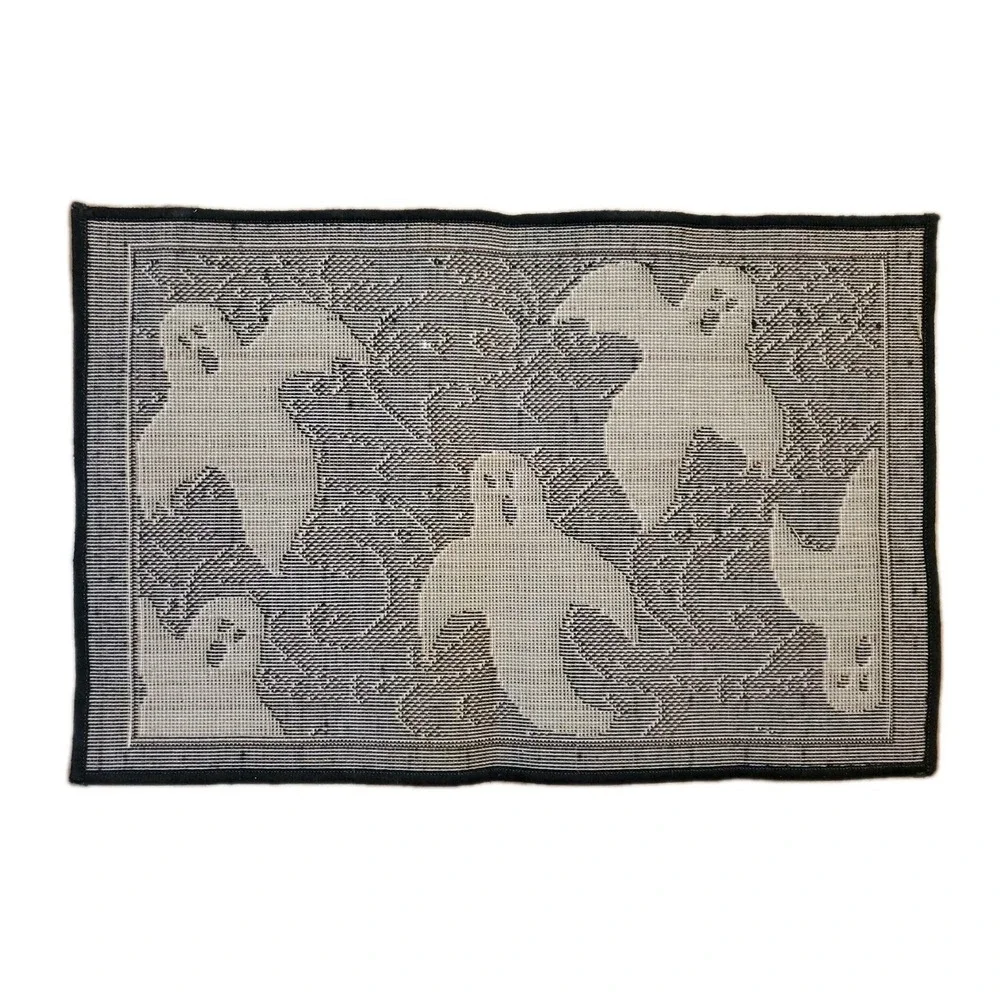 Halloween Spooky Ghosts Galore Entry Mat‎ Doormat Rug Black